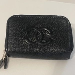 CHANEL KEY / CARD CASE WITH DOUBLE ZIPPERS